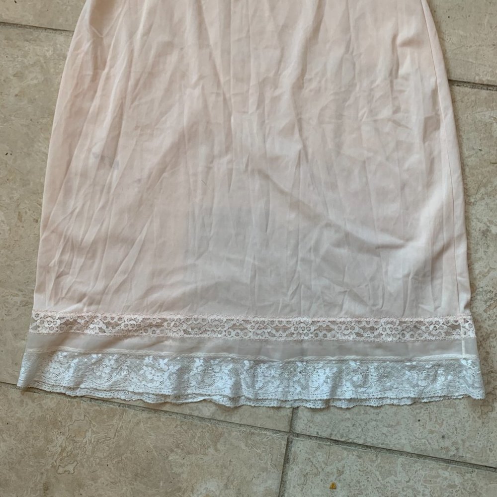 Vintage Pink Lace Slip Dress - Picture 3 of 4